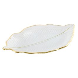 Centro Mesa Tropical DKD Home Decor Transparente Dorado 17 x 2 x 31 cm Precio: 9.5000004. SKU: B19RCQ35N4