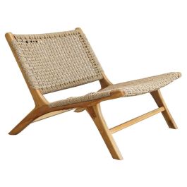 Butaca DKD Home Decor Marrón Natural Madera Teca 65 x 80 x 68 cm