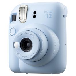 Fujifilm Instax Mini 12 Cámara Instantánea Azul Pastel con Prioridad Apertura AE y Espejo para Selfies - 86x54 mm