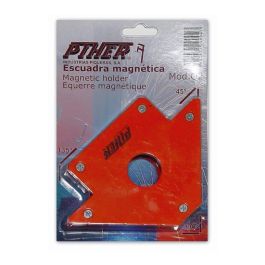 Piher Escuadra magnética q2 ref. 29004 Pih29004, acero 2.5mm, epoxy naranja, uso industrial profesional
