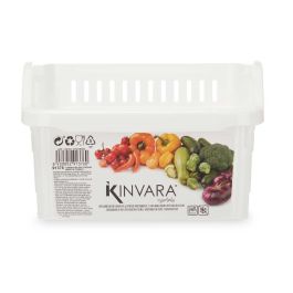 Organizador de nevera Kinvara, blanco, 20.3x12.8x30.5 cm, plástico, apto lavavajillas (24 Unidades) Organizador de nevera Kinvara, blanco, 20.3x12.8x30.5 cm, plástico, apto lavavajillas (24 Unidades)