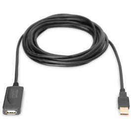 Digitus Cable de extensión USB 2.0 activo 5m Macho/Hembra Negro - Transferencia 480 Mbit/s