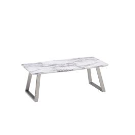 Mesa Centro Moderno DKD Home Decor Blanco Plateado 60 x 44 x 120 cm