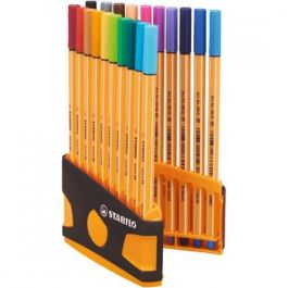 Stabilo Rotulador de fibra Point 88 Color Parade, 0.4 mm, estuche 20 unidades, colores surtidos antracita/naranja Precio: 15.79000027. SKU: S8417791