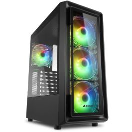 Sharkoon TK4 RGB Midi Tower PC, Panel de Vidrio Templado, Iluminación RGB, ATX/Micro ATX/Mini-ITX, Negro Precio: 106.50000009. SKU: S5606351