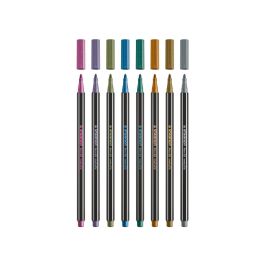 Stabilo Rotulador Pen 68 Metallic Plata Caja 10 Ud