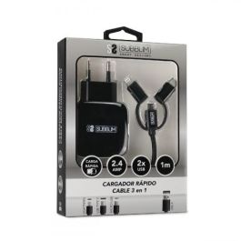 Cargador de Pared Subblim SUB-CHG-1ZWC02 Negro 12 W 50 W