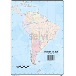 Selvi Mapa Mudo Político De America Del Sur A4 -50U- Precio: 5.50000048. SKU: B1E3SVS7CH