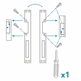 Extel WECA 90203.3 Cerradura eléctrica oculta para empotrar con memoria de pulso, bajo consumo 8-12V AC/DC