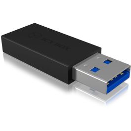 ICY BOX Adaptador USB-A a USB-C 3.1 Gen 2, Velocidad 10 Gbit/s, Macho/Hembra, Negro
