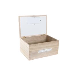 DKD Home Decor Baby safari 22 Caja Decorativa Mdf Gris Natural 30 x 20 x 15 cm (2 Unidades)