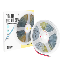 BX3 LIGHT Tira LED Flexible 50W 24VDC 5 Metros IP20 Blanco Frío 6000K, Rollo 5m, BX3-COB-320-24DC-CW, Alta Eficiencia, 40000h Precio: 14.49999991. SKU: B163G9DW6X