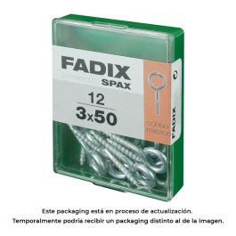 Fadix Hembrilla Cerrada de Cinc 3,0x50mm, Caja con 12 Unidades