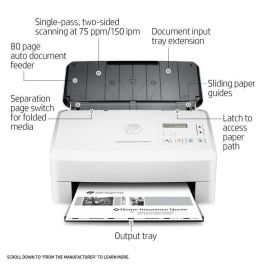 Escáner HP ScanJet Enterprise Flow 7000 S3 75 ppm Escáner HP ScanJet Enterprise Flow 7000 S3 75 ppm
