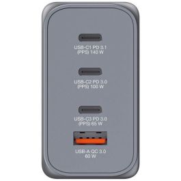 Verbatim Gnc-240 Cargador Pared Gan 240 W Usb-A 3.0 Y 3Xusb-C 3.0 Verbatim Gnc-240 Cargador Pared Gan 240 W Usb-A 3.0 Y 3Xusb-C 3.0