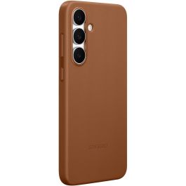 Samsung Funda Kindsuit para Galaxy S25 FE, Protectora de Imitación Piel y Plástico Reciclado, Titanium Orange