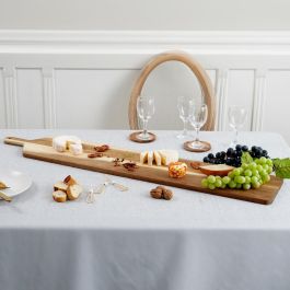 Home Deco Factory Tabla de Servir de Acacia 1 Metro con Mango para Tapas y Aperitivos 100x20 cm Home Deco Factory Tabla de Servir de Acacia 1 Metro con Mango para Tapas y Aperitivos 100x20 cm