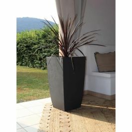 EDA EDA3086960273415 Jardinera Diva Basalt Gris antracita Cuadrada alta 42 L, 43,5x43,5xH.78,2cm, con caja interior extraíble