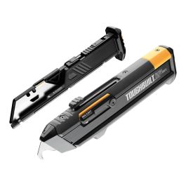 Toughbuilt Cúter Recargable TB-H4S2-03 con 5+5 Hojas, Cuchilla Multiuso y Gancho