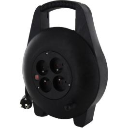 Chacon 89203 Casete Enrollacables Eléctrico / Alargador 4 Tomas 16A, Cable de 15 Metros 3x1.5mm² Estándar FR