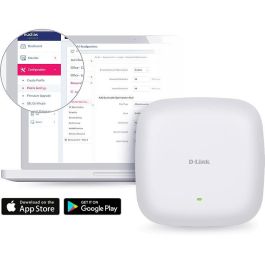 D-Link DAP-X2850 Punto de Acceso Inalámbrico Wi-Fi 6 (802.11ax) 3600Mbps Doble Banda 2.4/5GHz PoE Empresarial Nuclias Connect