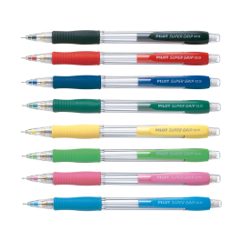 Pilot Portaminas Super Grip 0,5 mm unidad con Sujeción de Caucho y Cuerpo Transparente