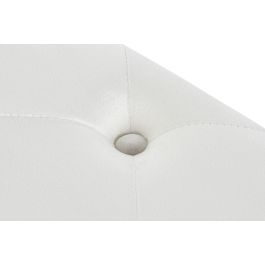 DKD Home Decor Descalzadora Blanco Dorado 100 x 45 x 100 cm Poliester Metal Capitone