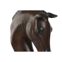 DKD Home Decor Lámpara Aplique de Pared Colonial Caballo Resina Marrón Oscuro Negro E27 50W, 21.5 x 50.5 x 18 cm