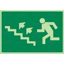 DUVER 970 Señal de Plástico Luminiscente para Escalera con Dirección Izquierda Arriba 297x210mm Precio: 11.58999952. SKU: B137CW2T7K
