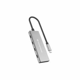 Conceptronic HUBBIES16G 4-Port USB 3.2 Gen 2 Hub, 10Gbps, USB-C a W Usb PD/Aluminum