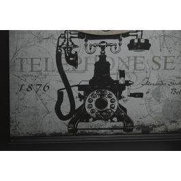 DKD Home Decor Reloj de Pared Vintage Negro Blanco Metal Cristal 27.5 x 40.5 x 6.5 cm (2 Unidades)