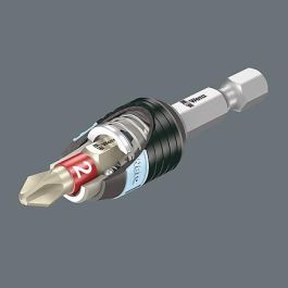 Wera 05071110001 Juego de 9 Puntas Magnéticas de Acero Inoxidable Phillips, Pozidriv, Torx con Funda de Transporte