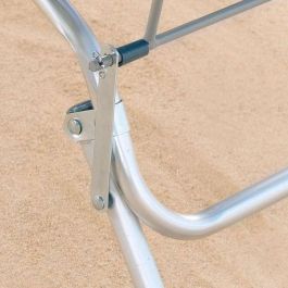 Tumbona de playa reclinable aluminio con cojín aktive 153x47x33/75cm Tumbona de playa reclinable aluminio con cojín aktive 153x47x33/75cm