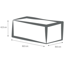 Eda Graphit Maceta - 99,5 x 39 x 43 cm - 97,6 L - Gris Antracita - Resistente a Heladas y UV con Zona de Retención de Agua