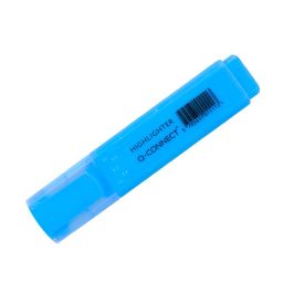 Rotulador Q-Connect Fluorescente Azul Punta Biselada 10 unidades