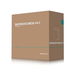 Deepcool MATREXX 55 Mesh V4 C Midi Tower Schwarz Negro ATX, Micro ATX, Mini-ITX para Juego con Ventana Lateral y Panel de Vidrio Templado