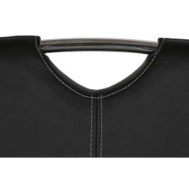 DKD Home Decor Silla de Comedor Moderna | Negro | Materiales: Metal, PU | Dimensiones: 59 cm (Ancho) x 45 cm (Profundo) x 102 cm (Alto)