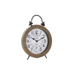 Reloj de Mesa DKD Home Decor Natural MDF Blanco Hierro (24 x 5 x 30 cm) Precio: 20.69000054. SKU: B1HGNS9D6N
