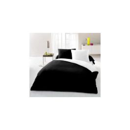 Lovely Home HOM3701393711265 Set de Funda Nórdica 100% Algodón para Cama 2 Personas 220x240 cm Bicolor Blanco y Negro