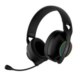 Coolbox Auriculares WB01 Inalámbricos Bluetooth 5.4 con Micrófono Extraíble y RGB - Negro