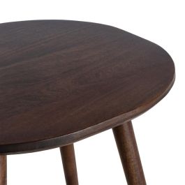 Mesita Marrón Oscuro Madera de Mango 50 X 50 X 55 cm