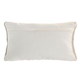 DKD Home Decor India 24 Cojín Boho 30 x 50 cm Algodón con Macramé Hecho a Mano (2 Unidades)