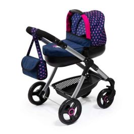 Reig Coche Muñecas Stule Pram Azul Marino 86x79x42 cm