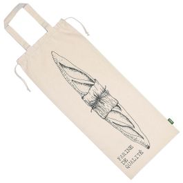 Cook Concept Bolsa para Pan de Lona de Algodón con Correa de Cierre para Baguettes y Otros Panes 70 cm