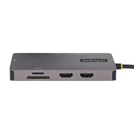 StarTech.com Adaptador Multipuerto USB-C 120B-USBC-MULTIPORT con HDMI 4K 60Hz, Ethernet Gigabit, Carga 100W PD, Lector de Tarjetas, para Portátil