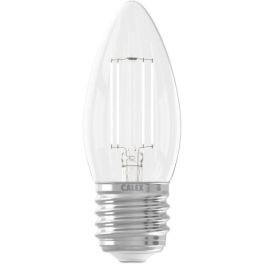 Bombilla LED E27 - CALEX - CANDLE B35 - Filamento recto - 4,5 W - 470 lm - 2700 K - Regulable - Transparente