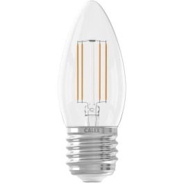 Bombilla LED E27 - CALEX - CANDLE B35 - Filamento recto - 4,5 W - 470 lm - 2700 K - Regulable - Transparente