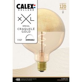 Bombilla LED E27 - CALEX - ESPECIALES XXL G125 - Filamento espiral simple - 4 W - 120 lm - 1800 K - Oro