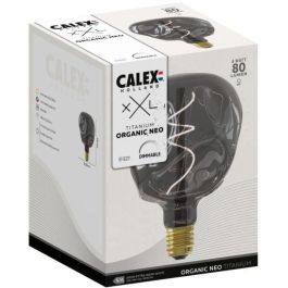 Bombilla LED E27 - CALEX - G125 NEO ORGANIC - Filamento flexible - 4 W - 80 lm - 1800 K - Regulable - Titanio