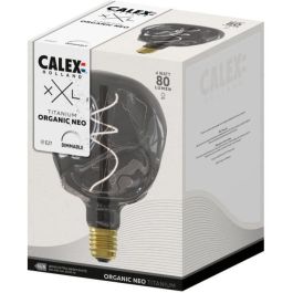 Bombilla LED E27 - CALEX - G125 NEO ORGANIC - Filamento flexible - 4 W - 80 lm - 1800 K - Regulable - Titanio